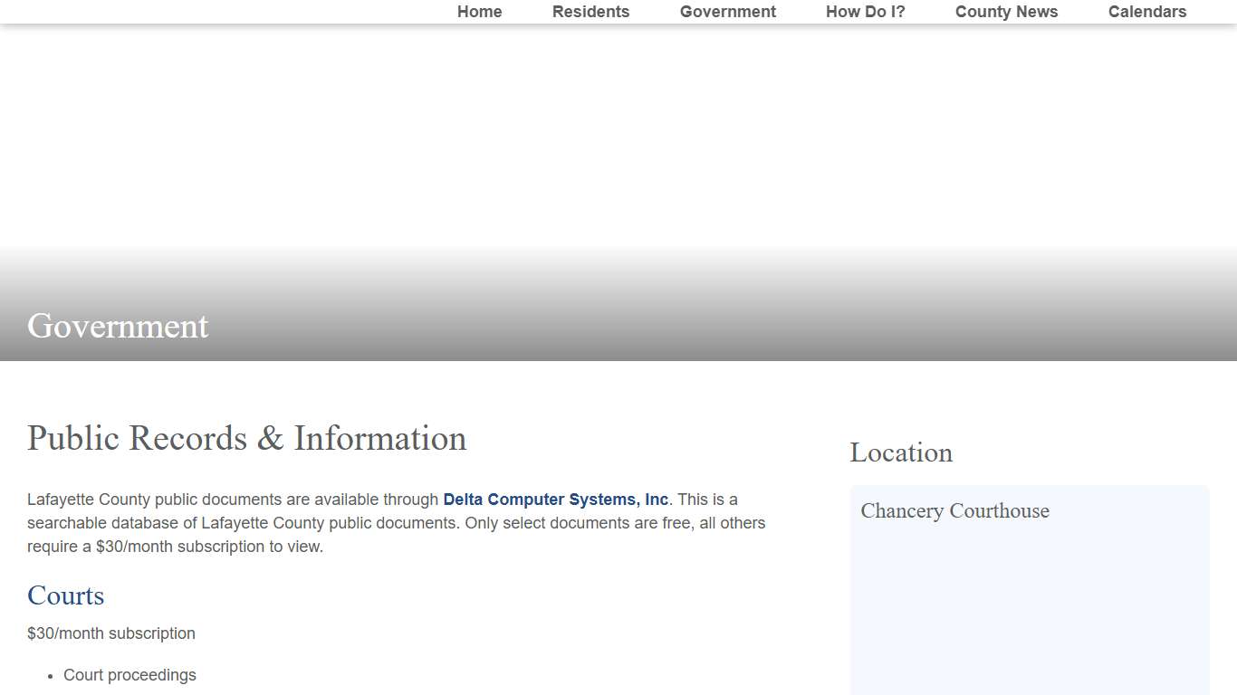 Public Records & Information - Lafayette County